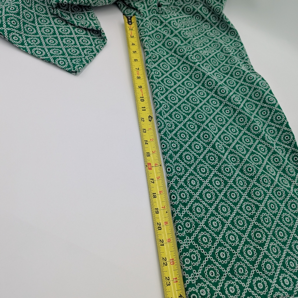 Scotch & Soda Puff Sleeve Peplum Top & Wide Leg Pants Set Green Small Boho Chic - Picture 7 of 10